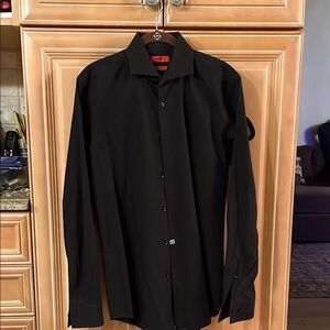 Hugo Boss classic black long sleeve shirt straight out of cleaners